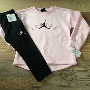 Jordan girls sweatshirt & leggings set size 4T(NWT)